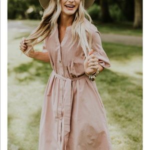 Mauve midi dress